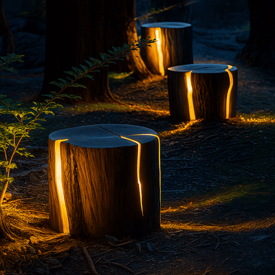Cracked Log Lamp 