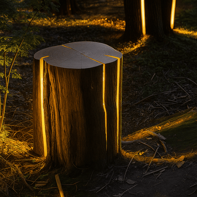 Cracked Log Lamp 