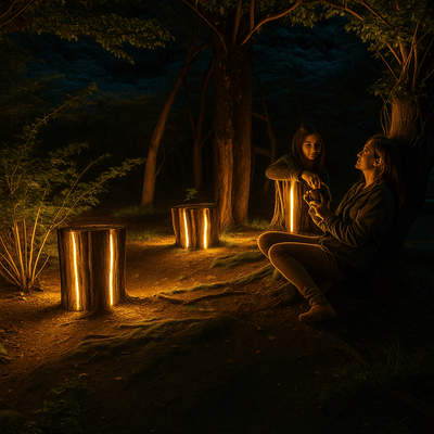 Cracked Log Lamp 