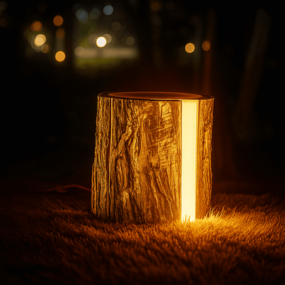 Cracked Log Lamp 
