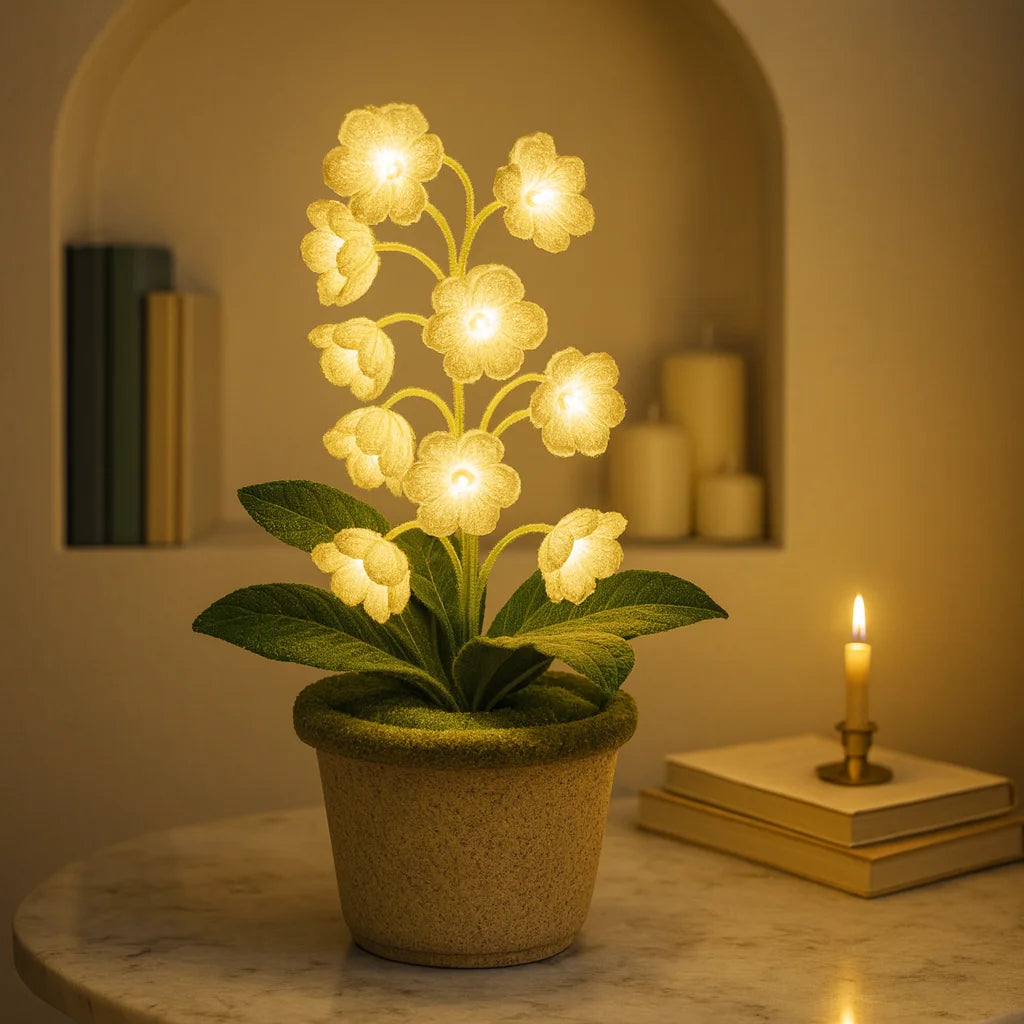 Glow Lily Crochet Lamp new 5