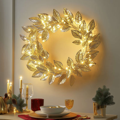 Golden Leaf Wreath 1