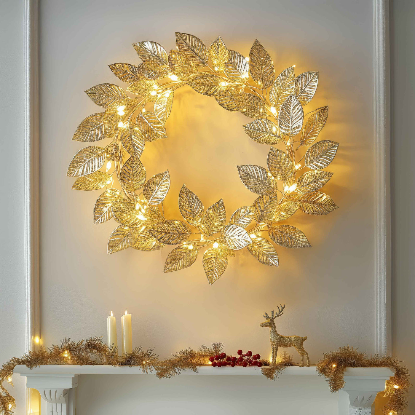 Golden Leaf Wreath 2