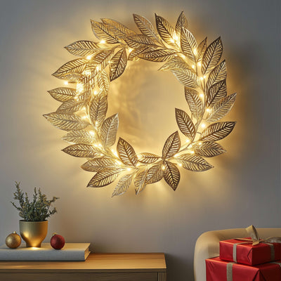 Golden Leaf Wreath 3