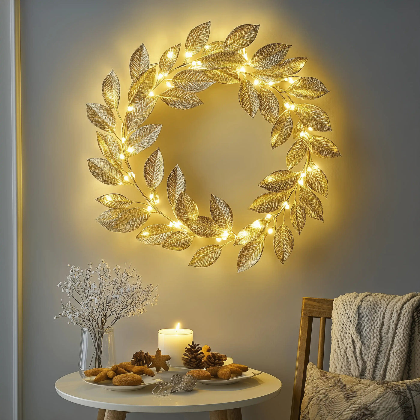 Golden Leaf Wreath 6