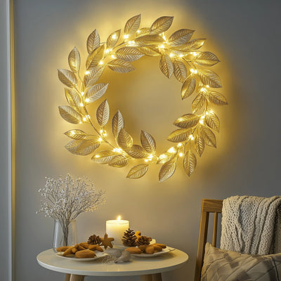 Golden Leaf Wreath 6