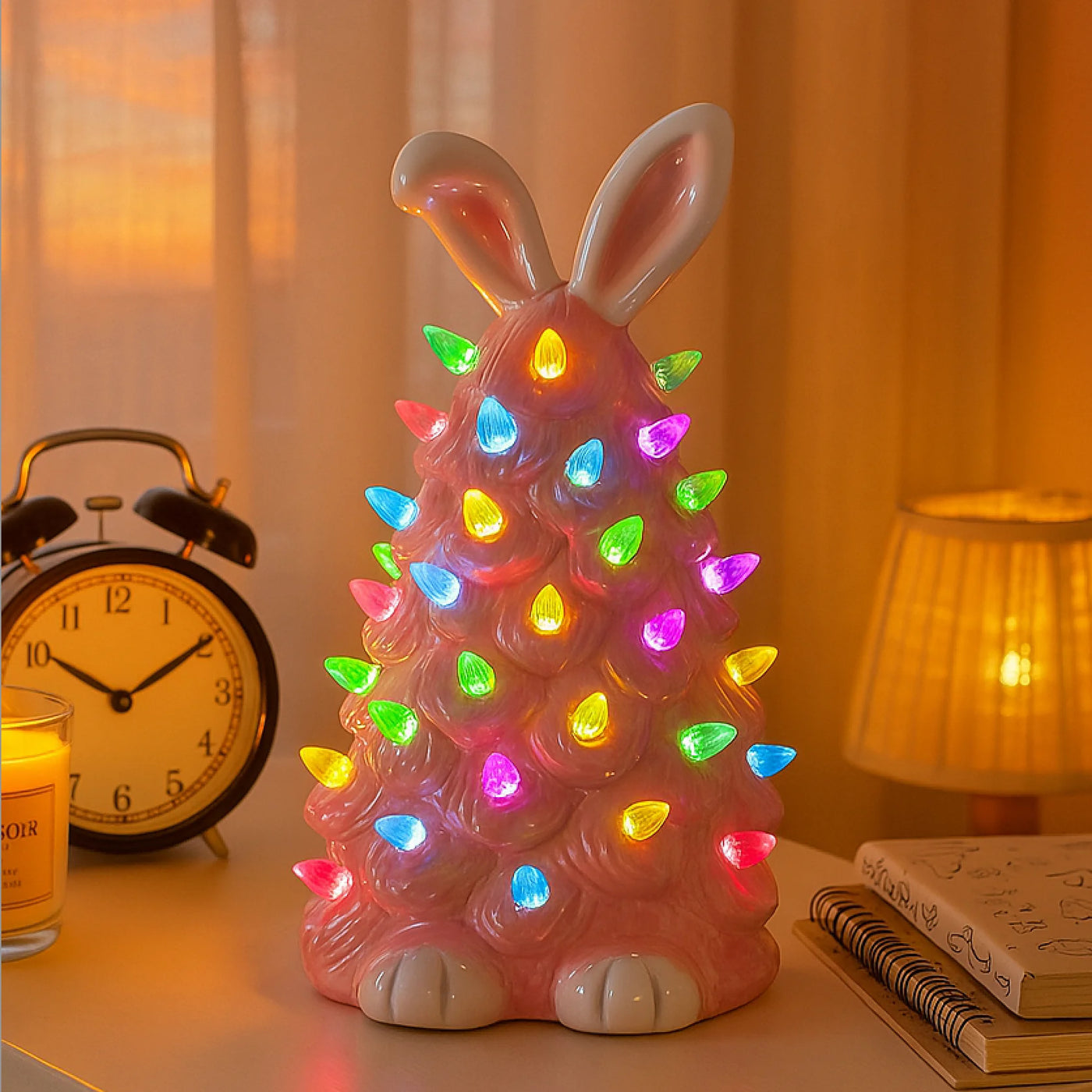 Petal Pink Christmas Bunny 1