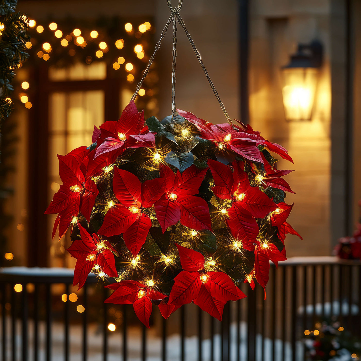Poinsettia Hanging Light 1