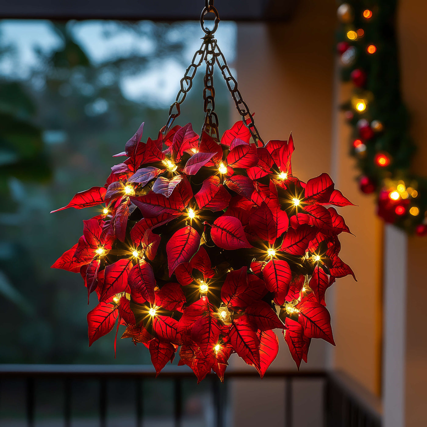 Poinsettia Hanging Light 3