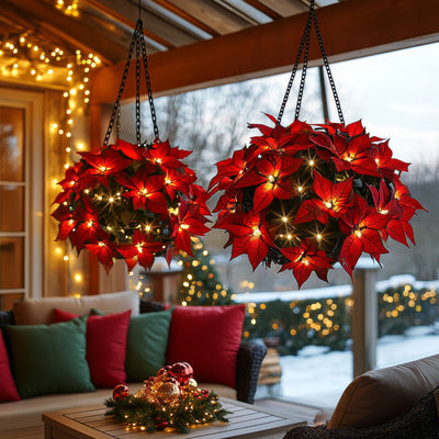 Poinsettia Hanging Light 4