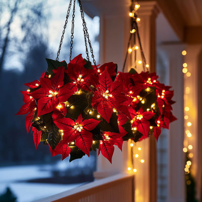 Poinsettia Hanging Light 5