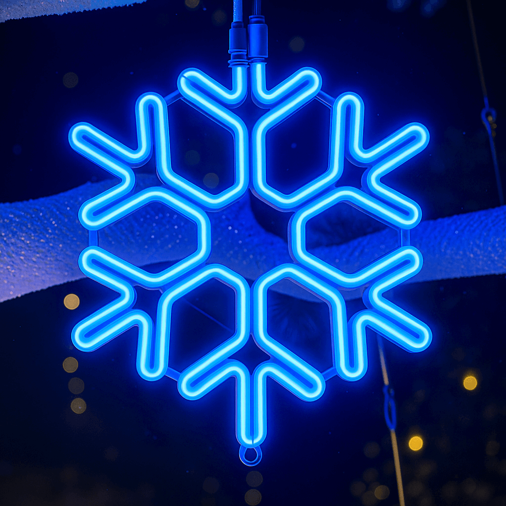 Snow Flake Lights blue new