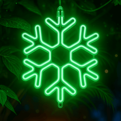 Snow Flake Lights green new