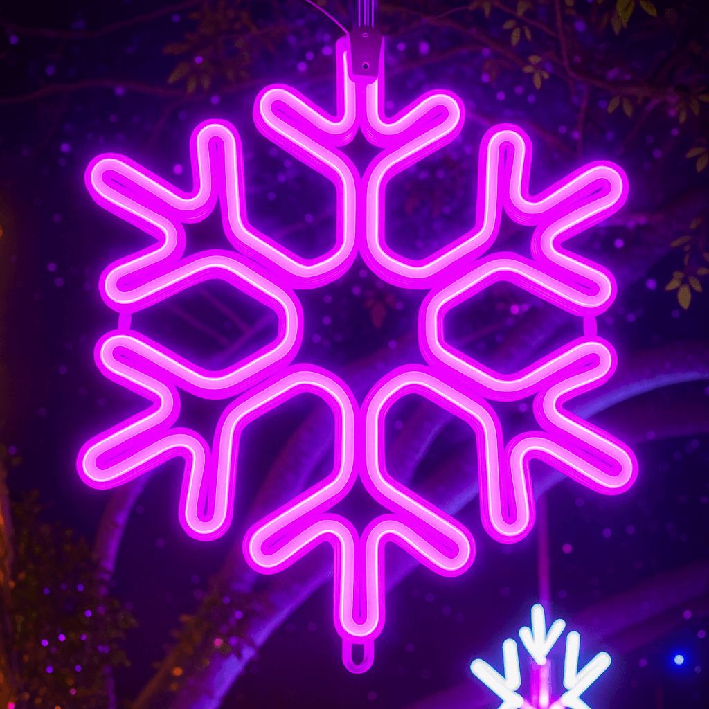 Snow Flake Lights purple new