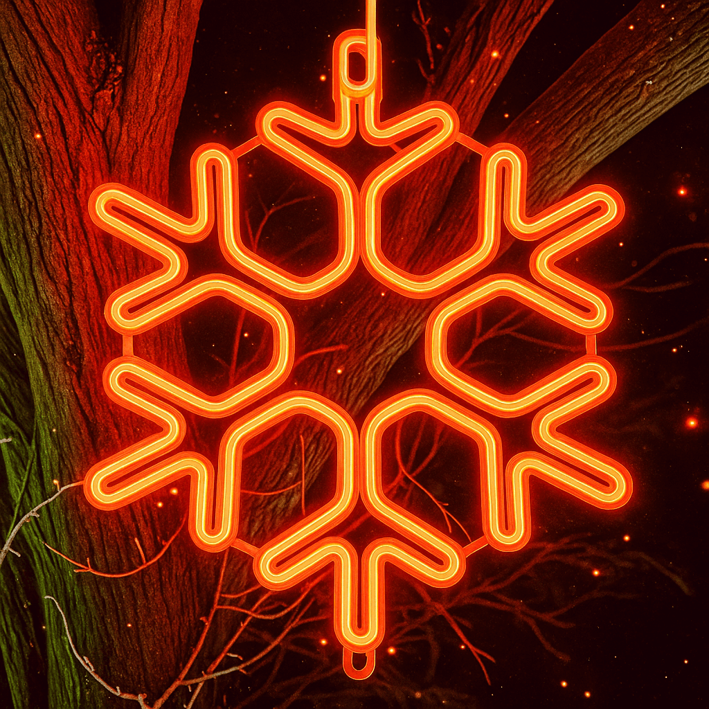 Snow Flake Lights red new
