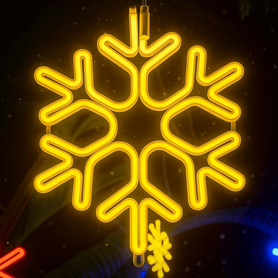 Snow Flake Lights yellow new