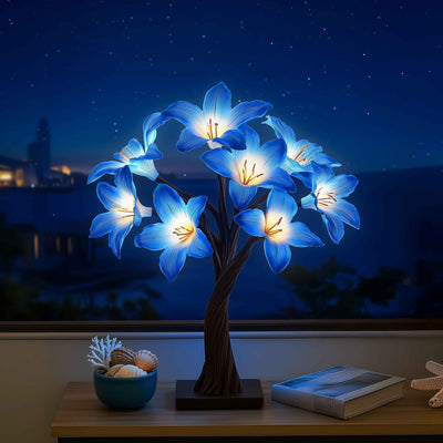 Twilight Lily Lamp blue 1