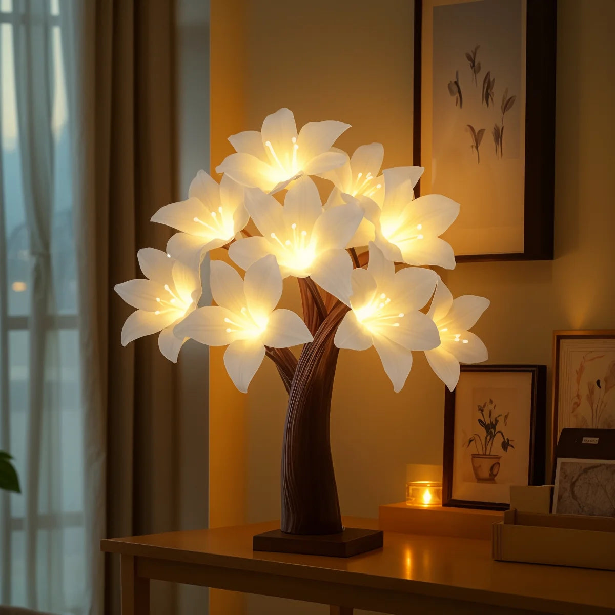 Twilight Lily Lamp blue 5